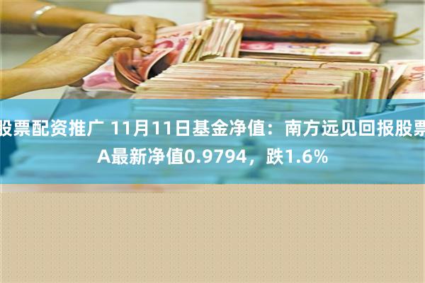 股票配资推广 11月11日基金净值：南方远见回报股票A最新净值0.9794，跌1.6%