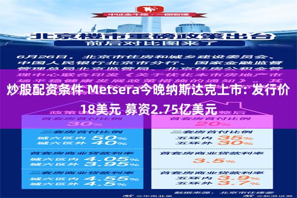 炒股配资条件 Metsera今晚纳斯达克上市: 发行价18美元 募资2.75亿美元